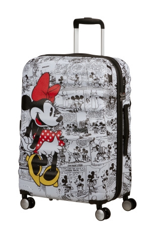 AT Dětský kufr Wavebreaker Disney Spinner 67/26 Minnie Comics White, 47 x 26 x 67 (152581/7484)